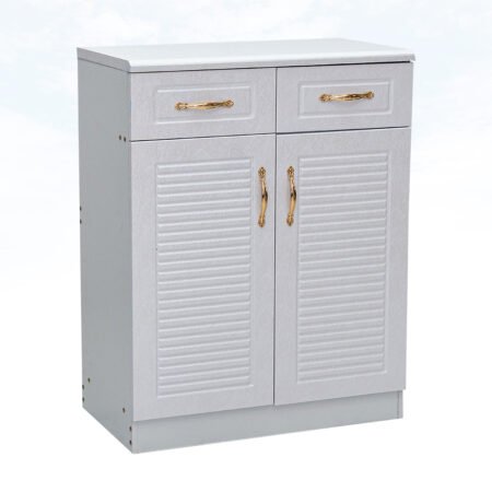 2-Door Shoe Cabinet & Racks 70cm – White - Star Home Furniture