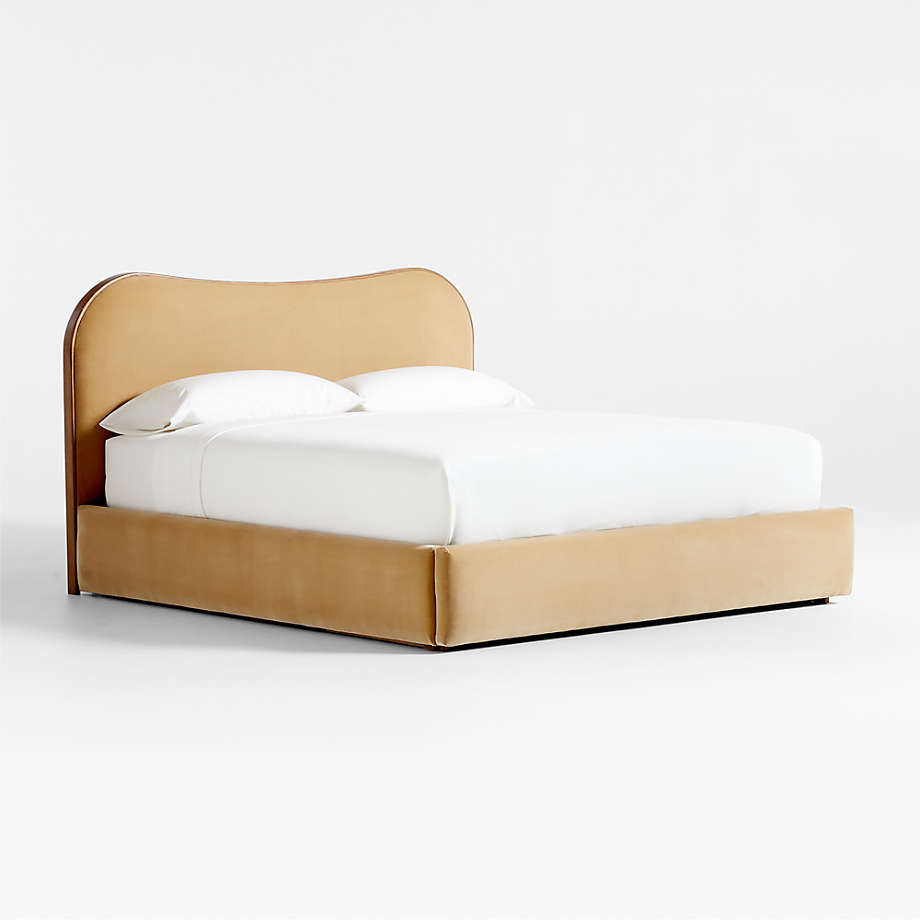 Caldwell Upholstered Polyester Faux Bed - Camel Brown - Star Home Furniture