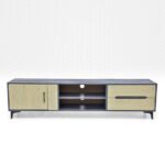 TV Unit 1-Door Wooden Cabinet Up to 180cm – Oak Grey