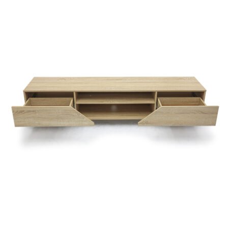 TV Unit 2-Door Wooden Cabinet Up to 180cm – Teak - Star Home Furniture