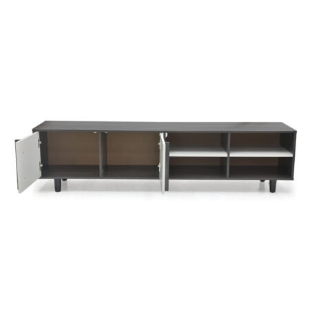 TV Unit 2-Door Wooden Cabinet Up to 180cm – Walnut White - Star Home Furniture