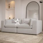 Hudson 3-Seater Boucle Sofa - Beige