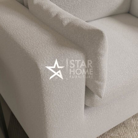 Hudson Cuddle Loveseat Boucle Chair - Beige Star Home Furniture