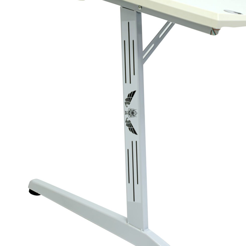 Leona LED Gaming Desk with Hook & Holder - White - SHF