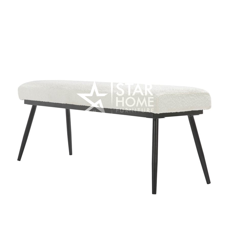 Ally 2-Seater Large Hallway Boucle Bench - SHF