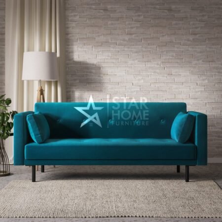 Rory 3-Seater Click Clack Velvet Sofa Cum Bed – SHF