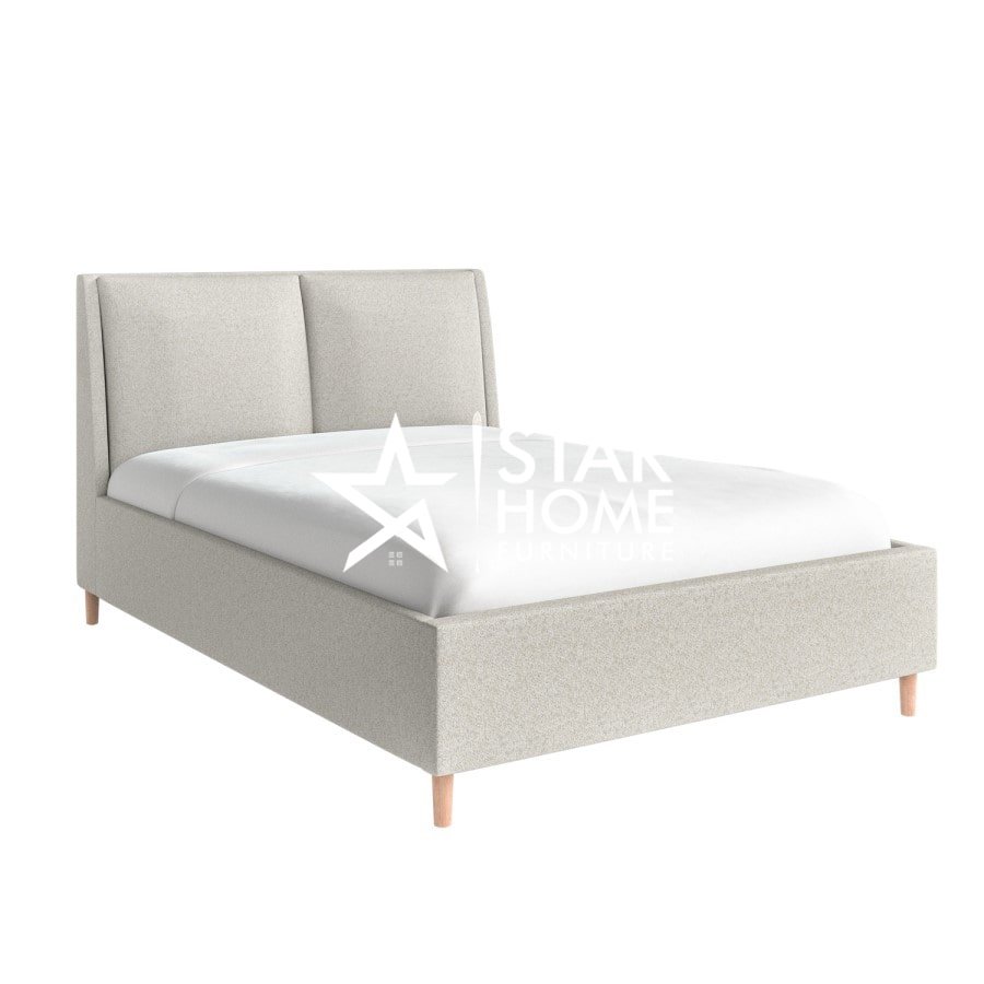 Clifton Upholstered Ottoman Bed with Pillow Headboard - SHF