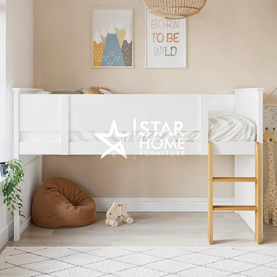 Riley Sleeper Cabin Bed with Oak Ladder - SHF